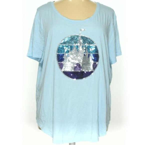 Disney Parks Exclusive sequined Castle blouse - Picture 1 of 6